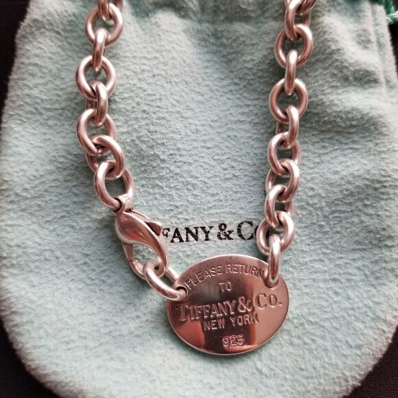 Tiffany & Co. Oval Tag Chain Necklace - Picture 6 of 9